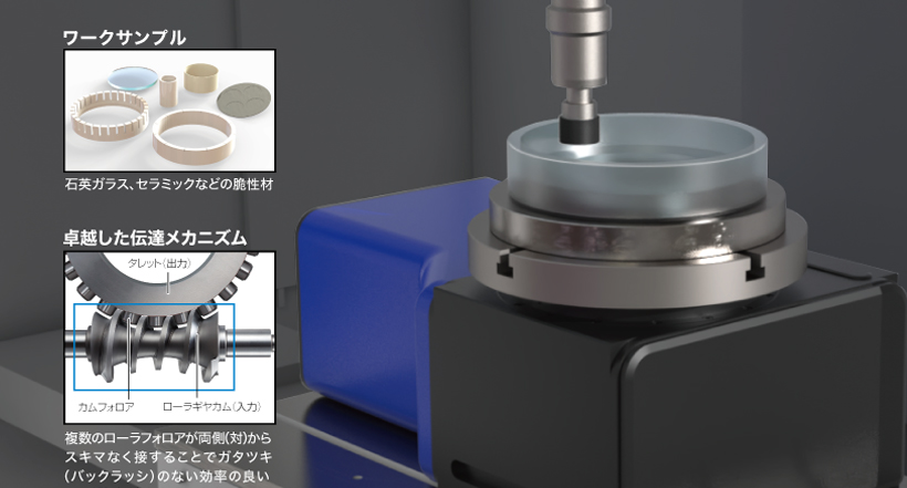 脆性材の高精度・高能率 研削加工用 円テーブル