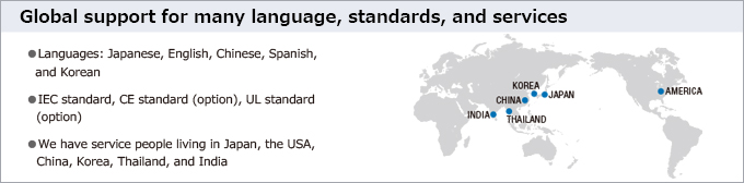 Global support for many language, standards, and services
