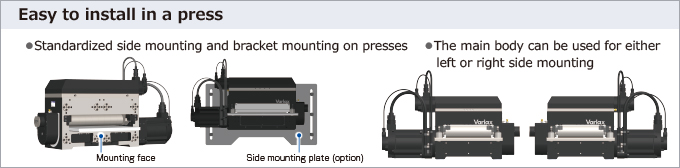 Easy to install in a press