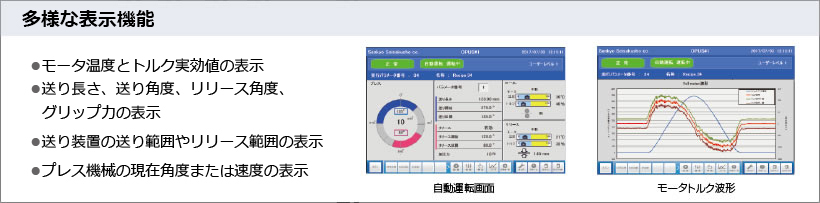 多様な表示機能